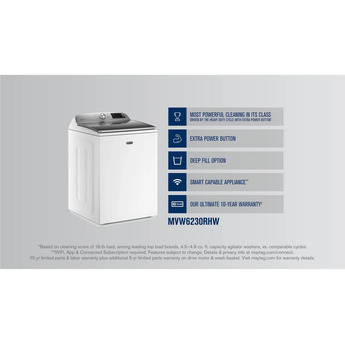 Maytag 4.7 cu.ft. White Top Load Washer with Extra Power Button — thumbnail 35