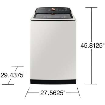 Samsung WA55CG7500AE 5.5 cu. ft. Extra-Large Capacity Smart Top Load Washer Ivory — thumbnail 7