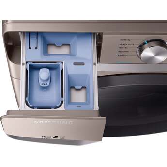 Samsung 27" 4.5 cu. ft. Champagne Stackable Front Load Washer with Steam Sanitize - Energy Star — thumbnail 2