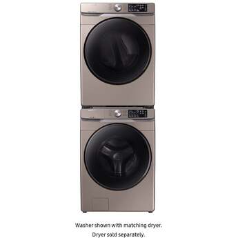 Samsung 27" 4.5 cu. ft. Champagne Stackable Front Load Washer with Steam Sanitize - Energy Star — thumbnail 4
