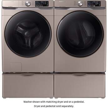 Samsung 27" 4.5 cu. ft. Champagne Stackable Front Load Washer with Steam Sanitize - Energy Star — thumbnail 6