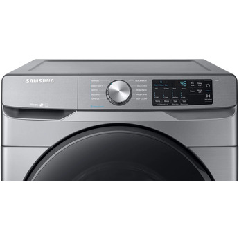 Samsung 27" 4.5 cu. ft. Platinum Stackable Front Load Washer with Steam Sanitize - Energy Star — thumbnail 2