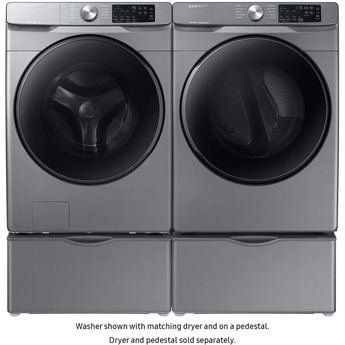 Samsung 27" 4.5 cu. ft. Platinum Stackable Front Load Washer with Steam Sanitize - Energy Star — thumbnail 6