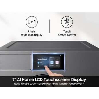 Samsung WF90F53ADS 27 Inch 5.3 Cu. Ft.Ultra Capacity Washer Dark Steel — thumbnail 8