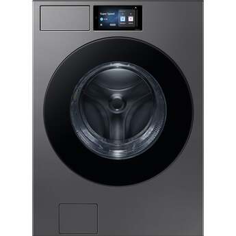 Samsung WF90F53ADS 27 Inch 5.3 Cu. Ft.Ultra Capacity Washer Dark Steel — thumbnail 9