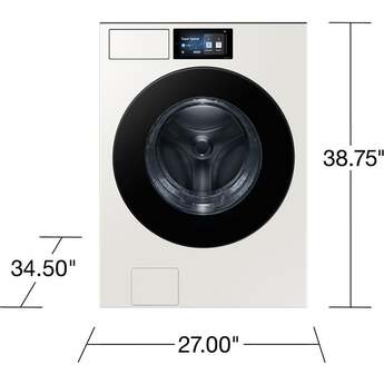 Samsung WF90F53ADY 27 Inch 5.3 Cu. Ft.Ultra Capacity Washer Ivory — thumbnail 13