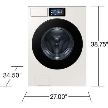 Samsung WF90F53ADY 27 Inch 5.3 Cu. Ft.Ultra Capacity Washer Ivory — thumbnail 5
