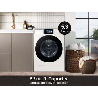 Samsung WF90F53ADY 27 Inch 5.3 Cu. Ft.Ultra Capacity Washer Ivory — thumbnail 9