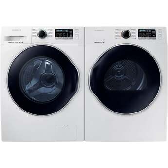 Samsung 2.2 Cu. Ft. White Stackable Front Load Washer with Steam Sanitize - Energy Star — thumbnail 3