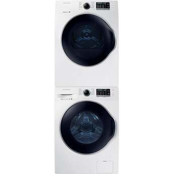 Samsung 2.2 Cu. Ft. White Stackable Front Load Washer with Steam Sanitize - Energy Star — thumbnail 4