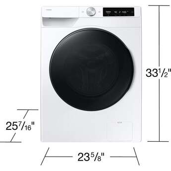 Samsung 24 Inch Front Load Smart Washer with 2.5 cu. ft. Capacity, AI Powered Smart Dial, VRT Plus? Technology, Drum Clean+, 24 Wash Cycles, 14 Wash Options, Swirl Drum Interior, Child Lock, and Energy Star Certified: White — thumbnail 19