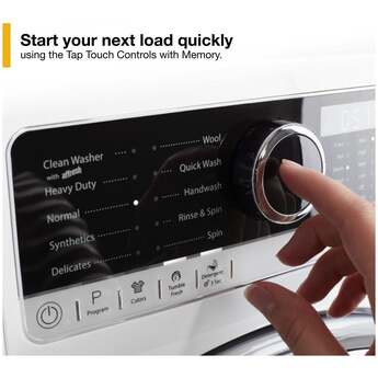 Whirlpool 24" 2.3 cu. ft. White Stackable Front Load Washer with Sanitize - Energy Star — thumbnail 15