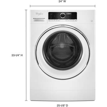 Whirlpool 24" 2.3 cu. ft. White Stackable Front Load Washer with Sanitize - Energy Star — thumbnail 19