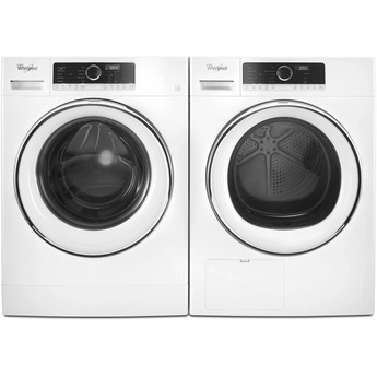 Whirlpool 24" 2.3 cu. ft. White Stackable Front Load Washer with Sanitize - Energy Star — thumbnail 7
