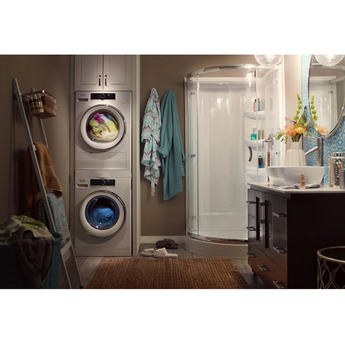 Whirlpool 24" 2.3 cu. ft. White Stackable Front Load Washer with Sanitize - Energy Star — thumbnail 8