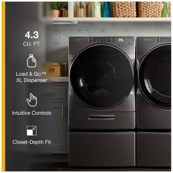 Whirlpool 4.3 cu.ft. Chrome Shadow Front Load Washer with Sanitize — thumbnail 13