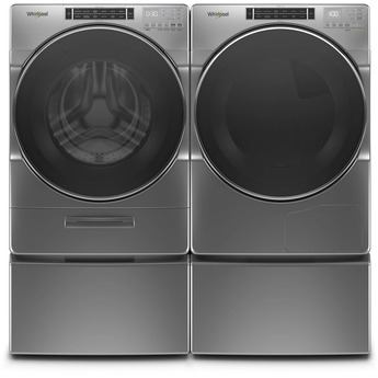 Whirlpool 4.3 cu.ft. Chrome Shadow Front Load Washer with Sanitize — thumbnail 8