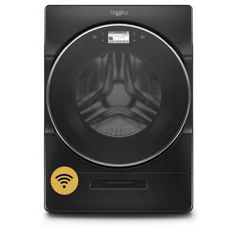 Whirlpool 5.0 cu.ft Black Front Load Washer with Sanitize