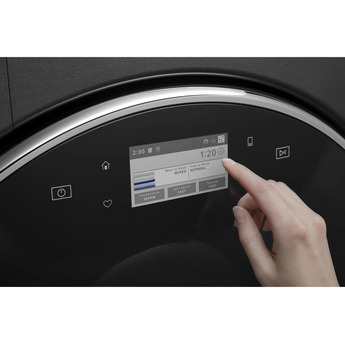 Whirlpool 5.0 cu.ft Black Front Load Washer with Sanitize — thumbnail 2