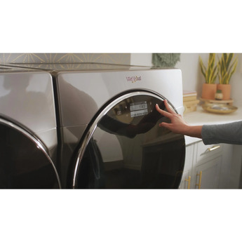 Whirlpool 5.0 cu.ft Black Front Load Washer with Sanitize — thumbnail 3