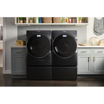Whirlpool 5.0 cu.ft Black Front Load Washer with Sanitize — thumbnail 9