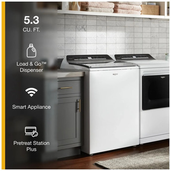 Whirlpool 5.3 cu.ft. White Top Load Washer with Sanitize - Energy Star — thumbnail 31