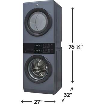 Electrolux ELTE7300AD 27 Inch Vented Laundry Tower: Denim Denim Blue — thumbnail 7