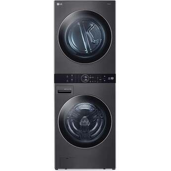 LG WKHC252HBA WashTower Series Black Steel Electric Laundry Center with 5 cu. ft. Washer Capacity