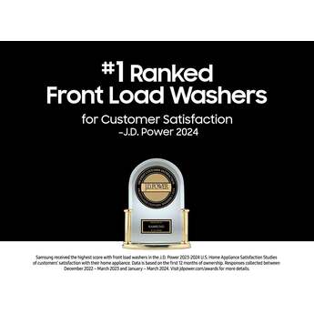 Samsung 27 Inch Ventless Combo Washer & Heat Pump Dryer with 5.3 cu ft Capacity, AI Opti Wash & Dry?, Auto Open Door, Wi-Fi, Steam Wash, AI Bubble?, 1,200 RPM, 23 Cycles, 32 Options, Child Lock and Energy Star Certified: Ivory — thumbnail 3
