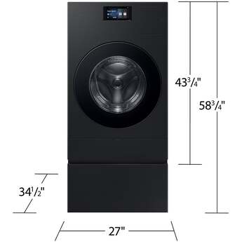 Samsung 27 Inch All-In-One Washer/Dryer: Brushed Black — thumbnail 13