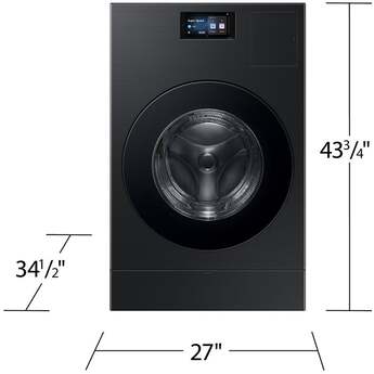 Samsung 27 Inch All-In-One Washer/Dryer: Brushed Black — thumbnail 6