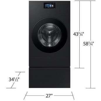 Samsung 27 Inch All-In-One Washer/Dryer: Brushed Black — thumbnail 8
