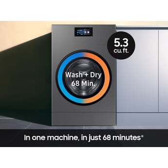 Samsung 27 Inch All-In-One Washer/Dryer: Dark Steel — thumbnail 9