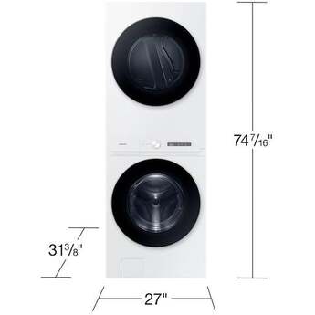 Samsung WH46DBH100EW Bespoke AI Laundry Hub™ 4.6 cu. ft. Large Capacity Single Unit Washer White — thumbnail 10