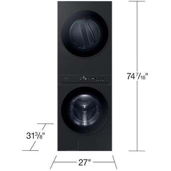 Samsung Bespoke AI Laundry Hub™ 4.6 cu. ft. Large Capacity Single Unit Washer with Flex Auto Dispense System and 7.6 cu. ft. Dryer : Brushed Black, Electric — thumbnail 22