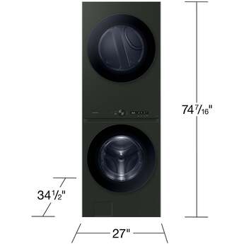 Samsung WH53DBH700GF Bespoke AI Laundry Hub™ 5.3 cu. ft. Ultra Capacity Single Unit Washer Satin Green — thumbnail 18