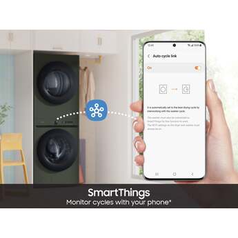 Samsung WH53DBH700GF Bespoke AI Laundry Hub™ 5.3 cu. ft. Ultra Capacity Single Unit Washer Satin Green — thumbnail 31