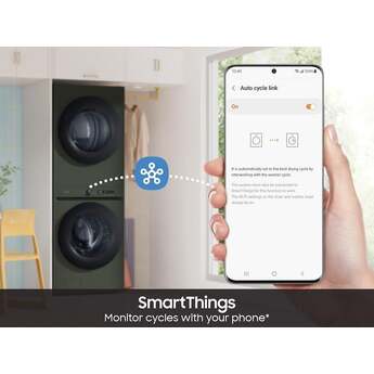 Samsung WH53DBH700GF Bespoke AI Laundry Hub™ 5.3 cu. ft. Ultra Capacity Single Unit Washer Satin Green — thumbnail 5