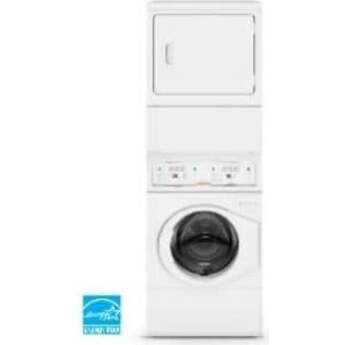 Speed Queen 27 Inch Commercial Electric Laundry Tower with Electronic Homestyle Controls, Rugged Suspension System, 1200 RPM Spin Speed, Stainless Steel Wash Tub, Four-Compartment Soap Dispenser, ADA Compliant Washer and Upfront Lint Filter (This model is for Commercial Use Only. It is NOT to be installed in a Residential Setting): White — thumbnail 2