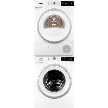 Summit SLS24W4P 24 Inch White Electric Laundry Center with 2.3 cu. ft. Washer Capacity