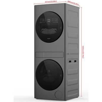 Whirlpool WFH5424SJ 24 Inch Ventless Heat Pump Laundry Tower Titanium Metallic — thumbnail 5