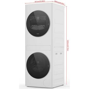 Whirlpool WFH5424SW 24 Inch Ventless Heat Pump Laundry Tower White — thumbnail 4