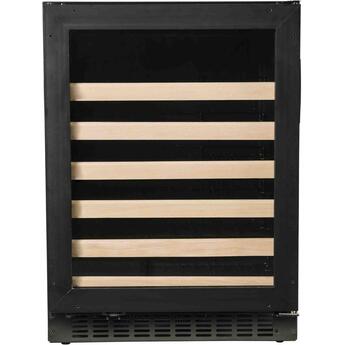 Azure 24" 48-Bottle Custom Panel Frame with Glass Door Built-In Undercounter Single Zone Wine Chiller - ADA Compliant