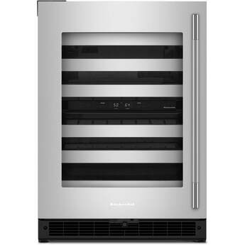 KitchenAid KUWL324SSB 24 Inch Undercounter Wine Cellar Stainless Steel