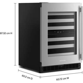KitchenAid KUWL324SSB 24 Inch Undercounter Wine Cellar Stainless Steel — thumbnail 5