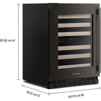 KitchenAid KUWL524SBE 24 Inch Undercounter Wine Cellar Black Ore — thumbnail 4