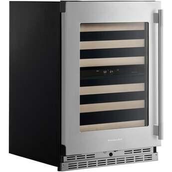 KitchenAid KUWL524SPS 24 Inch Undercounter Wine Cellar PrintShield Stainless Finish