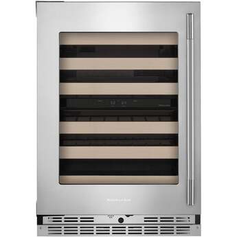KitchenAid KUWL524SPS 24 Inch Undercounter Wine Cellar PrintShield Stainless Finish — thumbnail 2