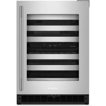 KitchenAid KUWR324SSB 24 Inch Undercounter Wine Cellar Stainless Steel
