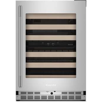 KitchenAid KUWR524SPS 24 Inch Undercounter Wine Cellar PrintShield Stainless Finish